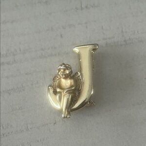 Vintage L RAZZA Letter J initial Angel Pin